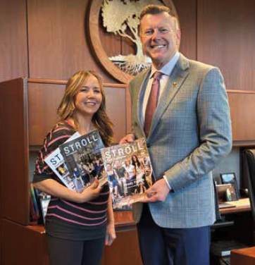 Mayor Scott Wehrli & Publisher of Stroll East Highlands Magazine Julia Newton